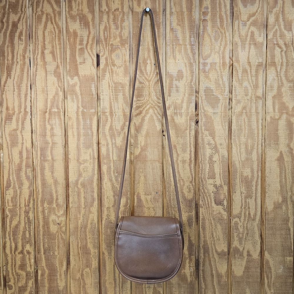 Vintage 90s Coach Women's Casey 9923 Brown Leather Crossbody Bag USA Made - Picture 3 of 14